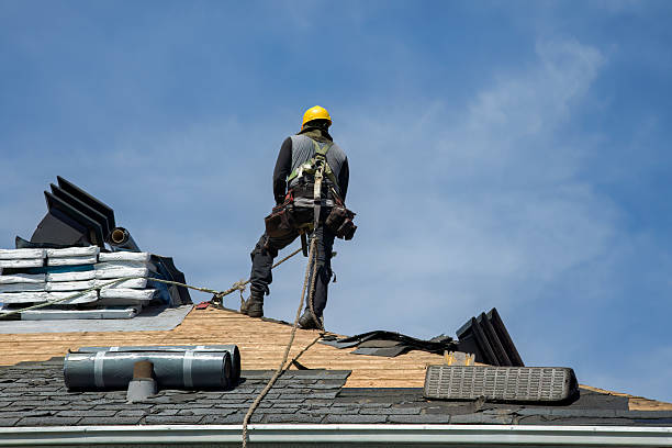 Professional Storm Damage Roof Repair technician working in Hingham, MA